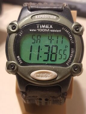 Timex Expedition Green Nylon Digital Alarm Chrono Men's Watch